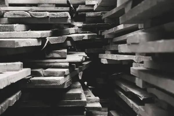 Stack of Roughsawn Lumber